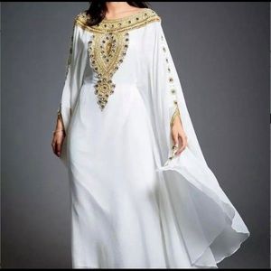 Gold Embellished Kaftan Dress